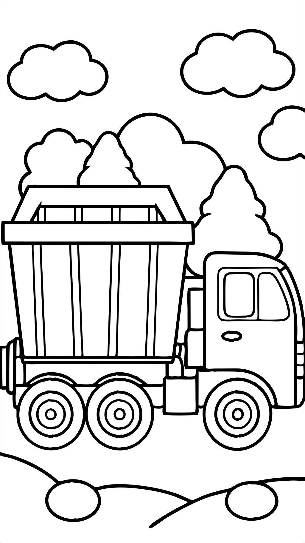 garbage truck printable coloring pages